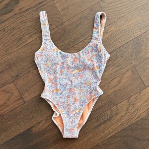 J. Crew Floral One-Piece Swimsuit with Low Back - Sz 6